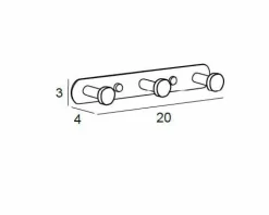 Percha Triple – Dorado Pvd Modelo Eco – 6544056 – Manillons Torrent