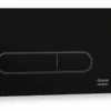 Placa De Accionamiento Pulsadora Doble Negro Mate Oval – 00698 – Drena
