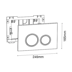 Placa Pulsadora Doble Círculos Blanco – Drena