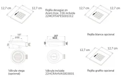 Plato De Ducha De Resina Fontana Grafito – Kassandra