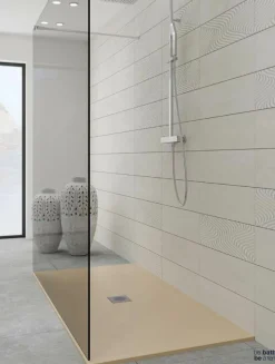 Plato De Ducha De Solid Stone Textura Concrete – Hit – Baños 10