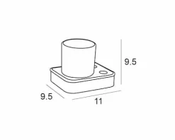 Portacepillos Pared – Dorado Pvd Modelo Combis – 6522056 – Manillons Torrent