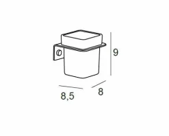 Portacepillos Pared – Negro Mate Modelo Bassic – 1505081 – Manillons Torrent
