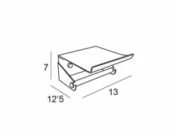 Portarrollos – Cromo Modelo Luxor – 2104002 – Manillons Torrent