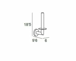 Portarrollos Reserva – Inox Cepillado Modelo Eco – 6538012 – Manillons Torrent