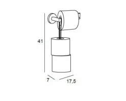 Portarrollos Reserva – Negro Mate. Modelo Eco – 6524081 – Manillons Torrent