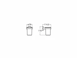 Portavaso Y Vaso De Pared (Posibilidad De Instalación Mediante Tornillería O Adhesivo) – Twin – Roca – A816705001