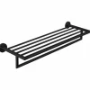 Repisa Con Toallero 650 Mm.  color Negro Serie NIZA -16853.N – Nofer