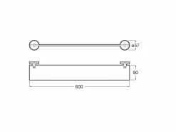 Repisa (Posibilidad De Instalación Mediante Tornillería O Adhesivo) – Twin – Roca – A816708001