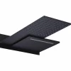 Rociador Cuadrado Salida Pared 2 Funciones Negro M – RPS490/NG – Imex