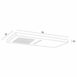 Rociador De Ducha Con Cascada Rectangular – 67400 – Galindo