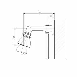 Rociador Orientable Con Brazo Vista Para Grifo Temporizado Ducha Mezclador – 35700 – Presto Iberica