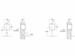 S – Fluxor Electrónico Para Urinario. Alimentación Con 4 Pilas Alcalinas 1,5V LR6 (AA). Pilas No Incluidas – Sentronic – Roca – A5A8102C00