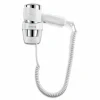 Secador De Pelo Con Soporte A Pared Y Botón De Seguridad Blanco-Cromo Modelo ACTION SUPER PLUS 1 – Ghessu Bath