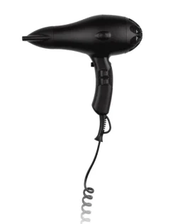 Secador De Pelo Negro Mate Cable Semiespiral 2000-2400W Modelo Susan II 309501 – Ghessu Bath