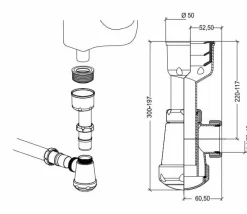 Sifón Botella Extensible Para Urinario. 1-1/2 JT S-380.004528 – Jimten