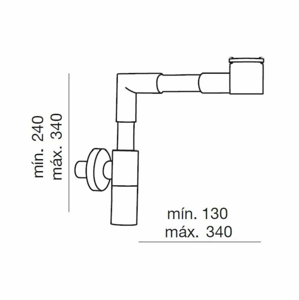Sifón Minimalista Salva-espacios – 48600 – Galindo
