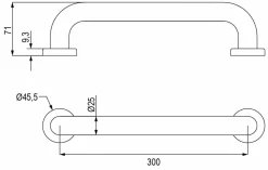 Soporte Asidero Bañera 201 30 Cm Reforzado – 33ASI0300125 – AQG