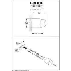 Soporte Mural Fijo – Relexa – Grohe – 28605000