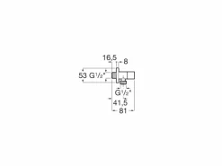 Square – Válvula De ángulo Cerámica 1/2” – 1/2” – Aqua – Roca – A525170700