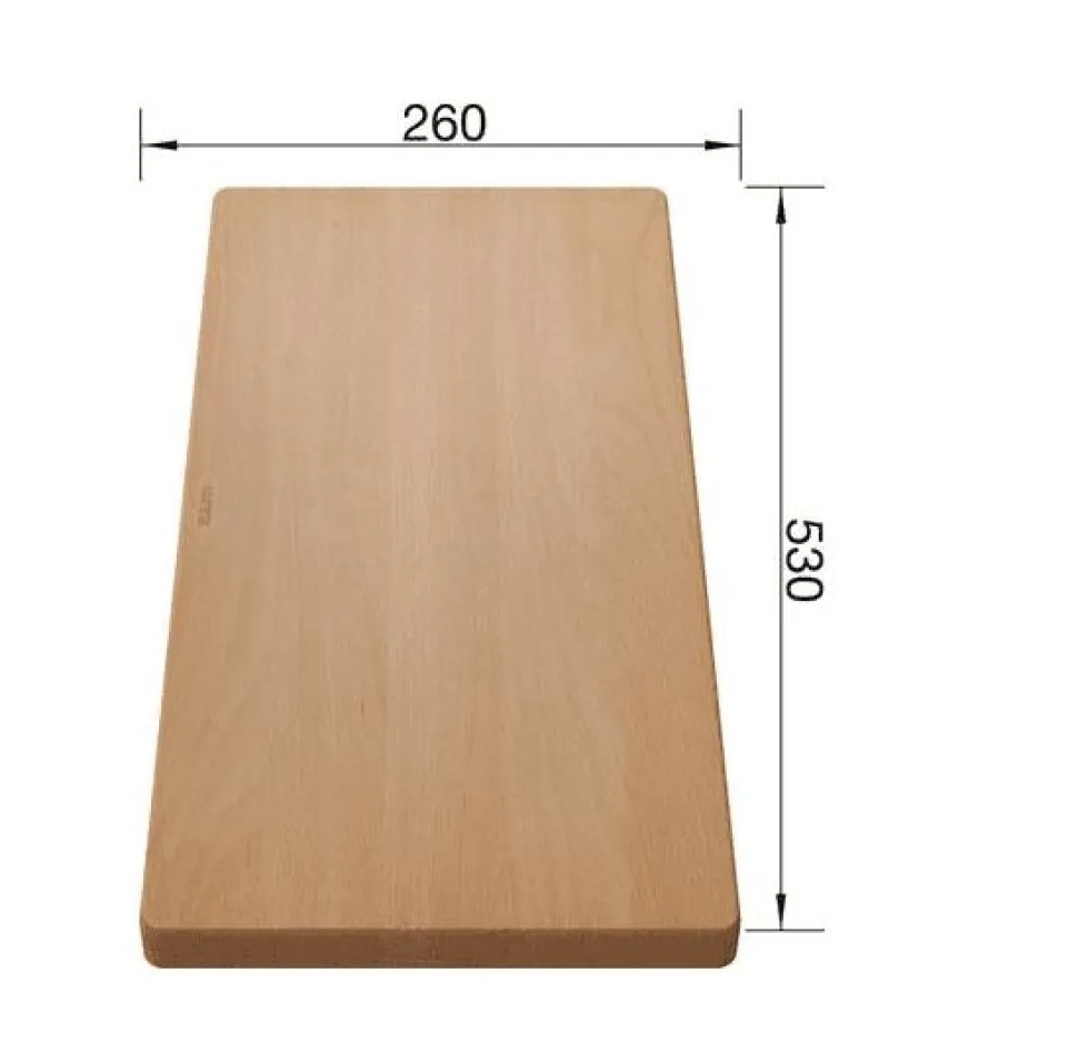 Tabla De Cortar Madera De Haya 530 X 260 Mm – Blanco