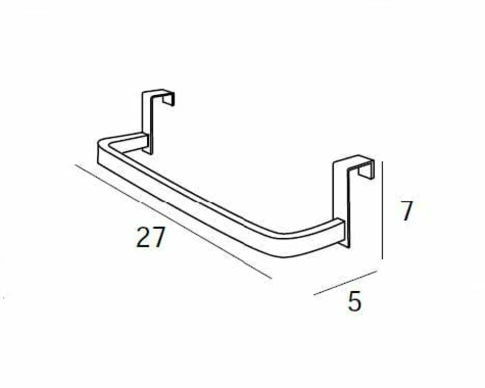 T.Barra 27Cm.Lat.Mueble – Cromo Modelo Varios – 2543002 – Manillons Torrent