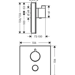 Termostato Empotrado ShowerSlect Glass – Hansgrohe