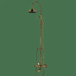 Termostática De Baño-ducha Con Columna Telescópica Latón Viejo Estilo Premium Colección CLÁSICA 129199 – GRB Mixers