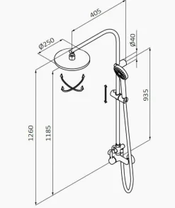 Termostática De Ducha Con Columna Estilo Basic Colección WINNER – 44425440TL – GRB Mixers