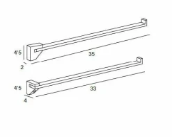 Toallero Abatible – Cromo Modelo Cristal – 5452002 – Manillons Torrent