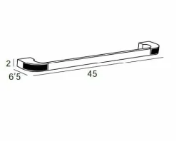 Toallero Barra 45 – Cromo Modelo Carmen – 6618002 – Manillons Torrent