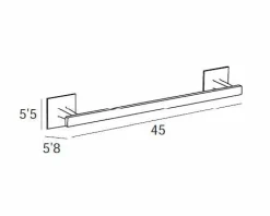 Toallero Barra 45 – Cromo Modelo Sintor – 6418002 – Manillons Torrent
