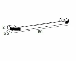 Toallero Barra 60 – Cromo Modelo Carmen – 6601002 – Manillons Torrent