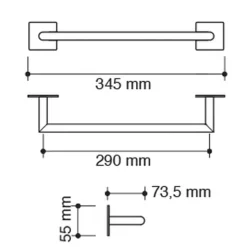 Toallero Barra 34,5 Cm – Pixel – Neodek