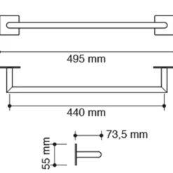 Toallero Barra 49,5 Cm – Pixel – Neodek