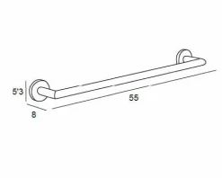 Toallero Barra 55 Cm – Pvd Dorado Modelo Eco – 6501056 – Manillons Torrent