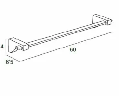 Toallero Barra – Cromo Modelo Cristal – 5401002 – Manillons Torrent