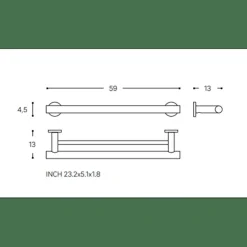 Toallero Barra Doble – Architect – Cosmic –