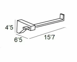 Toallero Bidet – Cromo Modelo Cristal – 5412002 – Manillons Torrent