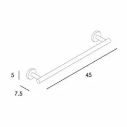 Toallero De 45 Cm Acabado Negro Mate – Neo – Manillons