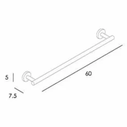 Toallero De 60 Cm Acabado Negro Mate – Neo – Manillons