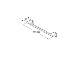 Toallero De Lavabo (Posibilidad De Instalación Mediante Tornillería O Adhesivo) 400 Mm – Rubik – Roca – A816846024