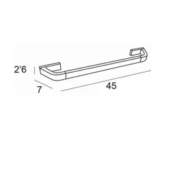 Toallero En Forma De Barra De 45 Cm – Luxor – Manillons Torrent