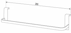 Toallero Lateral Para Mueble Hok AISI304 Cromo 29 Cm – 31T291301 – AQG