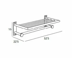 Toallero Repisa – Negro Mate. Modelo Eco – 6535081 – Manillons Torrent