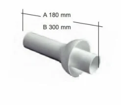 Tubo De Sifón Jimten Recto Ø40mm 1 1/2″ L=180mm – A-5 – Jimten