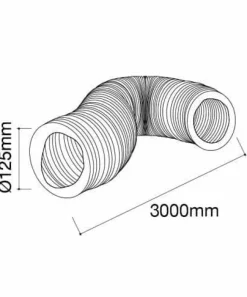 Tubo Flexible Extracción Y Ventilación Ø125mm-3m- Drena