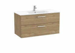 UNIK – Conjunto De Mueble Base Con Dos Cajones Y Lavabo De Porcelana – Victoria – Roca